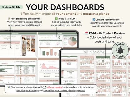 Ultimate Content Planner | Google Sheets + Excel | Social Media Calendar, Content Tracker, Finance Hub | Instant Download