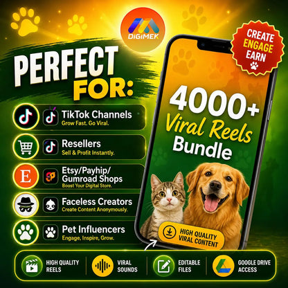 4000+ Viral Pet Videos Bundle | Dog & Cat Reels | Instagram Reels, TikTok, YouTube Shorts | Instant Download