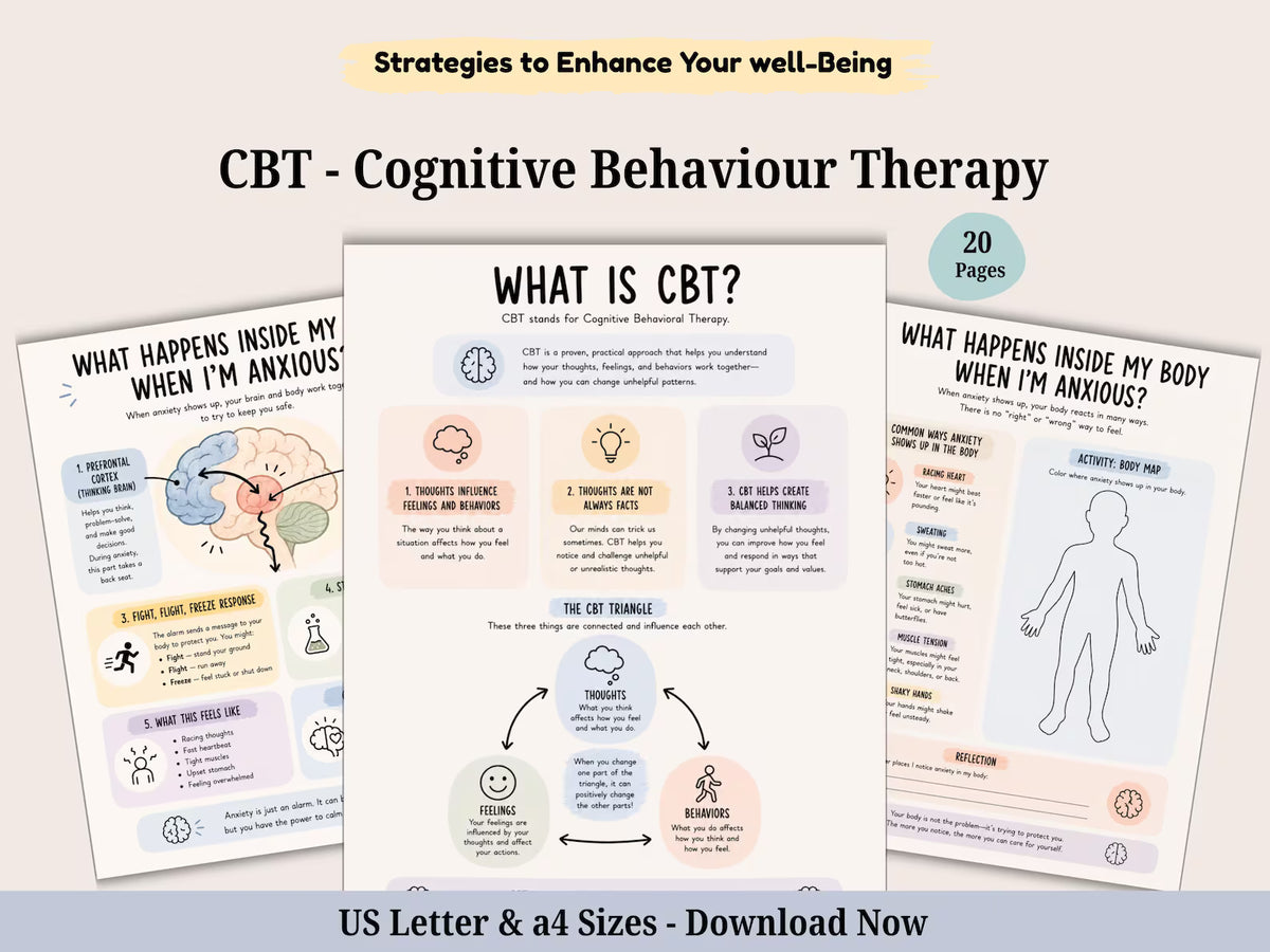Mega Therapy Bundle | 500+ Pages of Therapy Worksheets & Activities | Anxiety, Depression, Coping Skills, Self-Care, Boundariesv