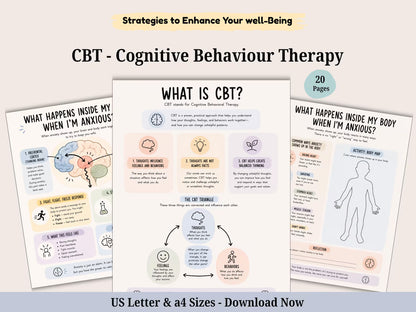 Mega Therapy Bundle | 500+ Pages of Therapy Worksheets & Activities | Anxiety, Depression, Coping Skills, Self-Care, Boundariesv