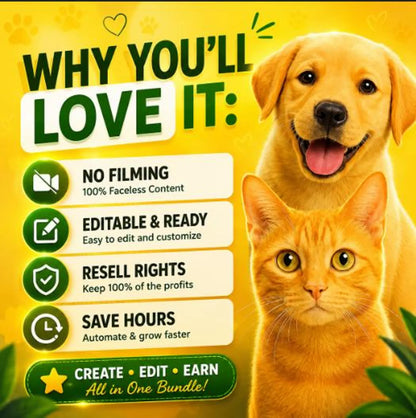 4000+ Viral Pet Videos Bundle | Dog & Cat Reels | Instagram Reels, TikTok, YouTube Shorts | Instant Download