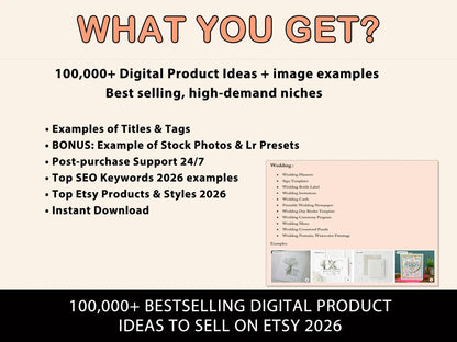 100,000+ Digital Product Ideas 2026 | Passive Income & Etsy Seller Guide | Instant Download