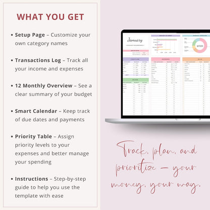Monthly Budget Spreadsheet | PLR Google Sheets Template | 15 Tab Budget Planner + Expense Tracker | Instant Download
