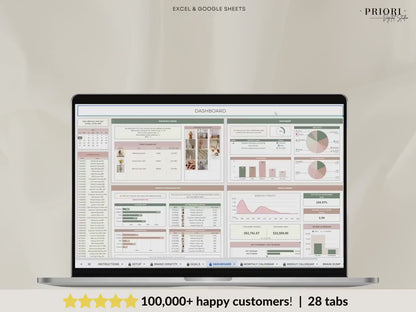 Ultimate Content Planner | Google Sheets + Excel | Social Media Calendar, Content Tracker, Finance Hub | Instant Download